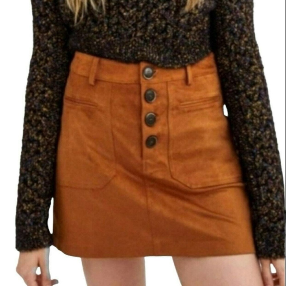 Zara TRF Suede skirt